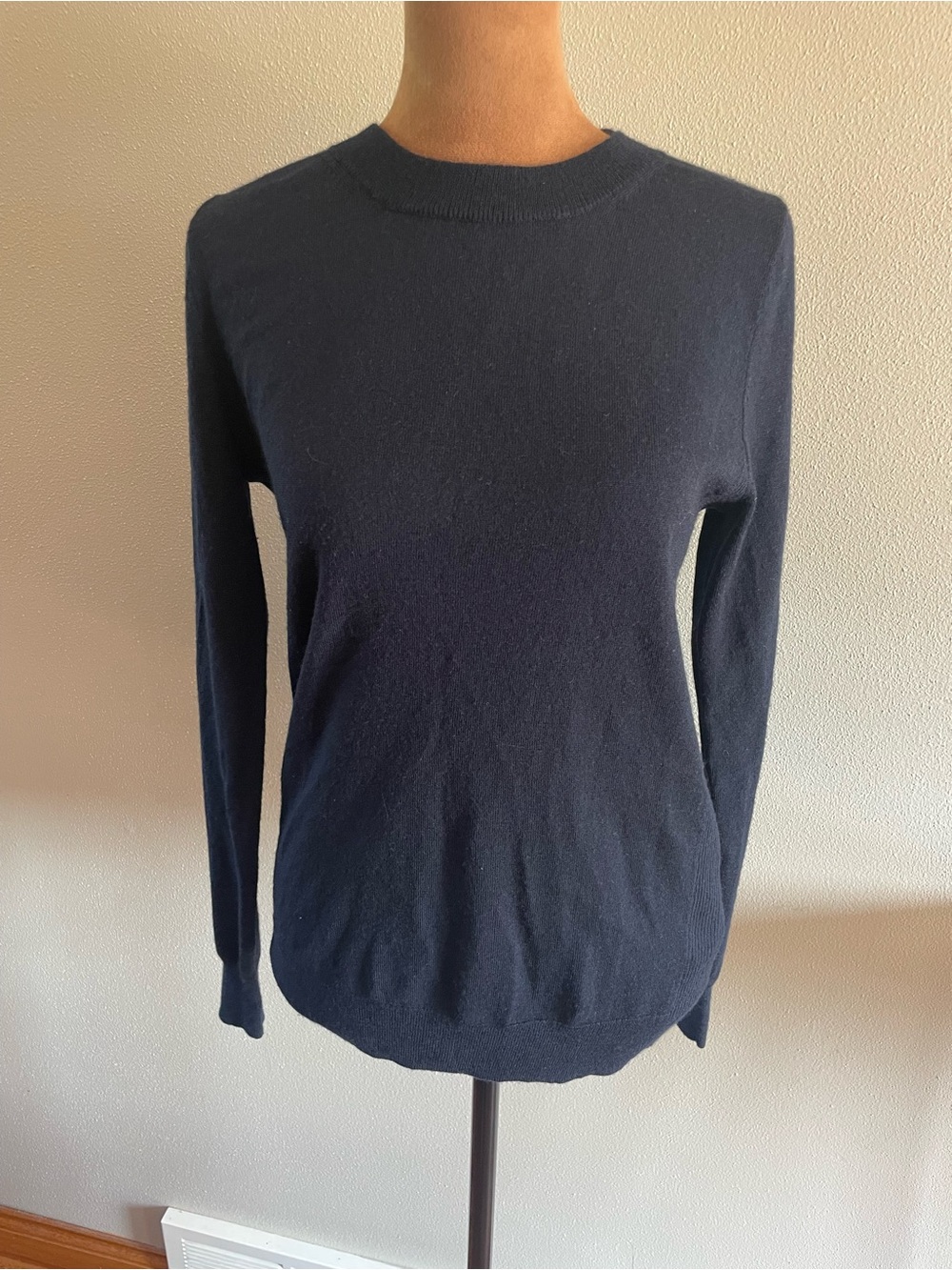 J. Crew 50% Merino Wool Navy Crewneck Sweater